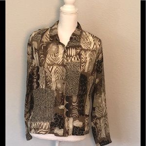 Style & Co. Collection Petite Print Blouse 8P